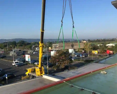 Kaufland Dresden Kranmontage01